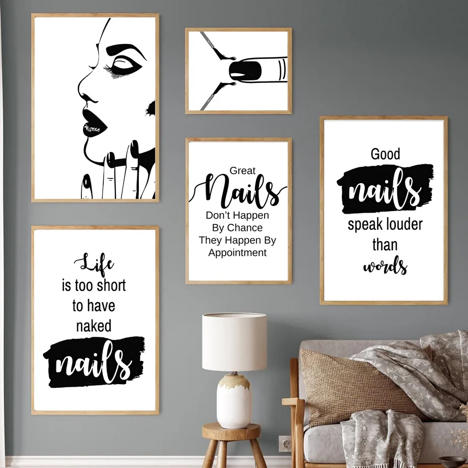 

Girl Hands Nail Tech Gifts Nordic Posters And Prints Wall Art Canvas Painting Home Decor Pictures For Manicure Beauty Salon Room