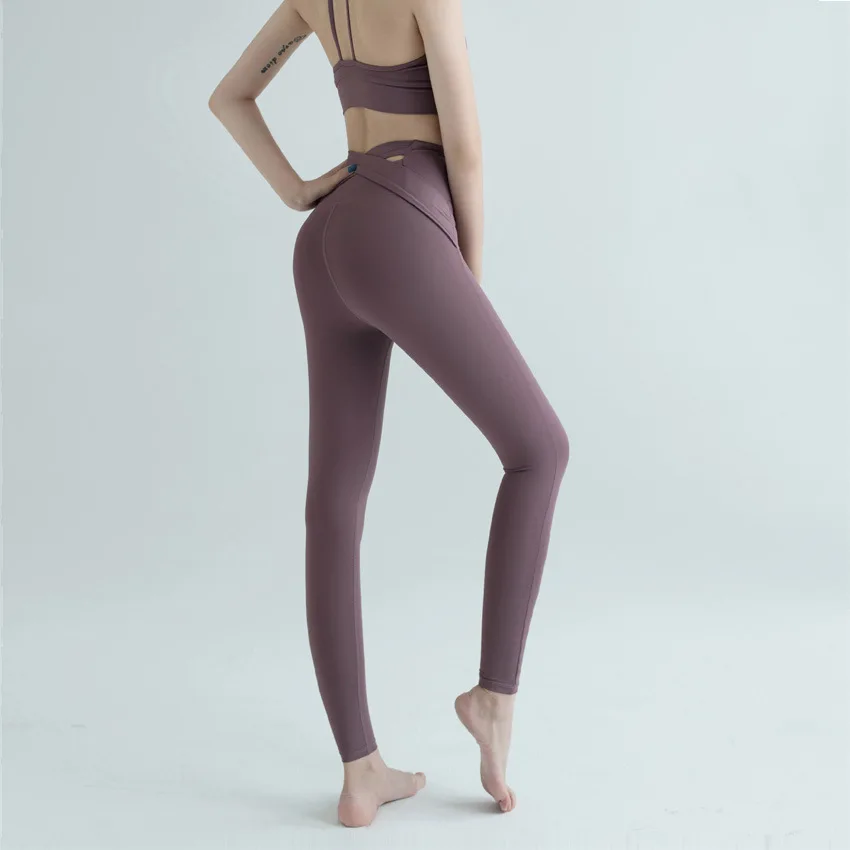 

High waist yoga pants bodybuilding hip-lifting elastic fitness pants women's sports tight-fitting running quick-drying compressi