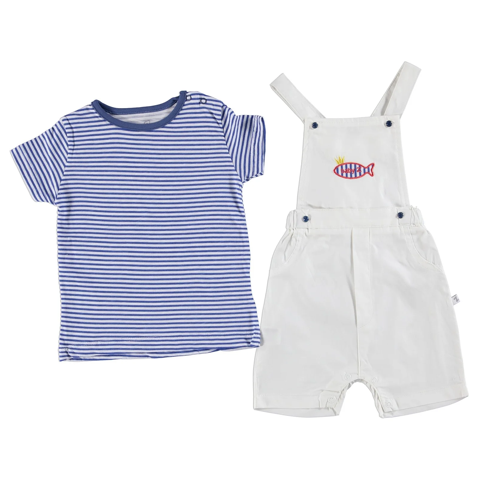 Ebebek BabyZ Футболка комбинезон с вышивкой рыбы| |