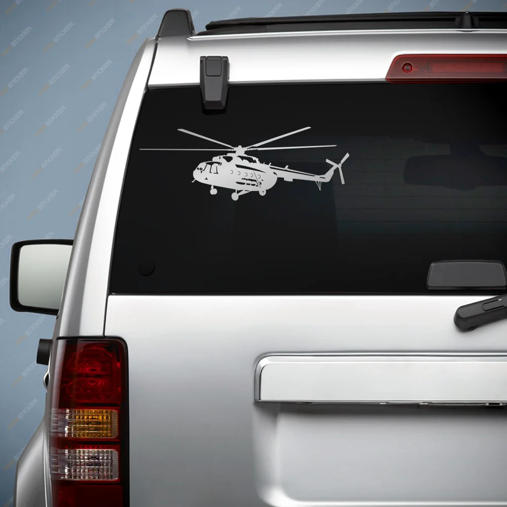 Наклейка на авто - Вертолёт Ми-8 Виниловая наклейка машину автомобильная |