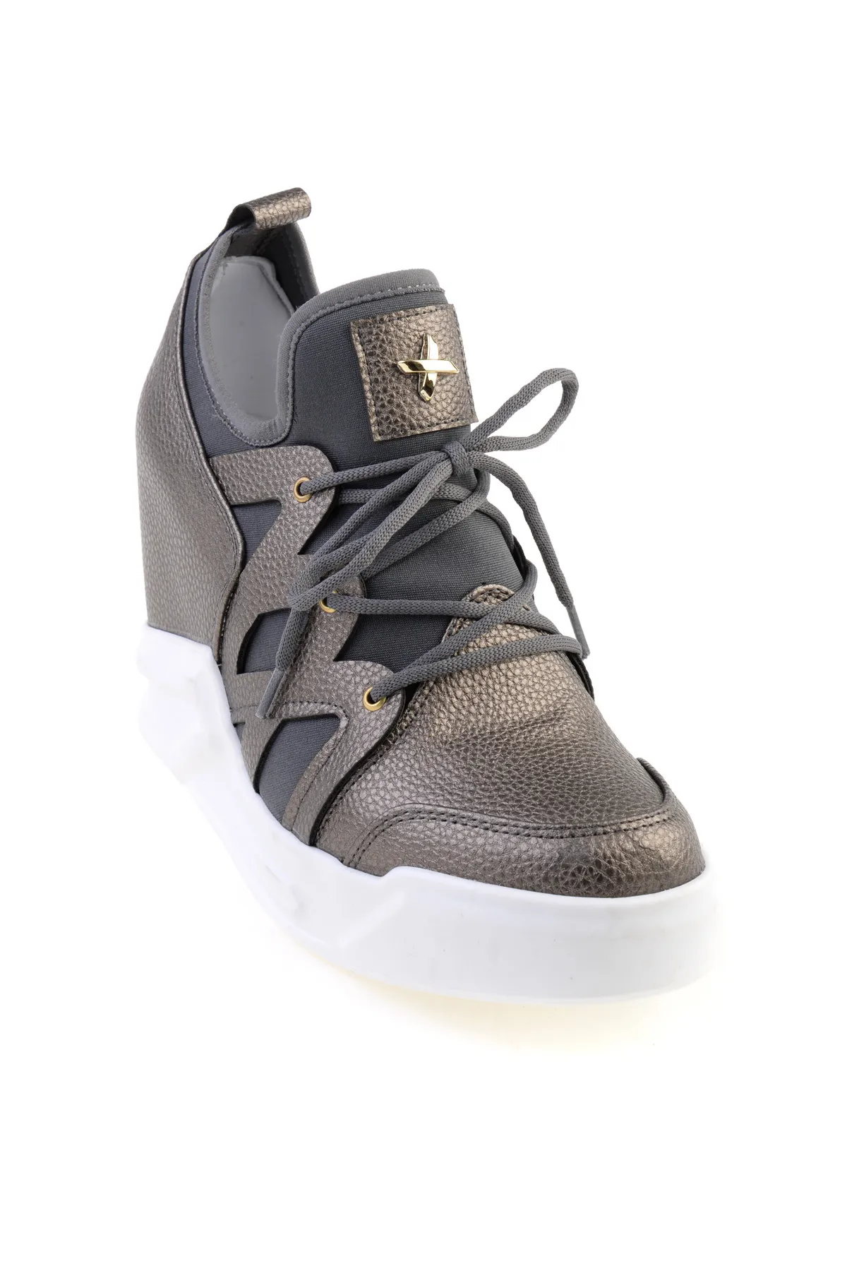 Женская обувь на каблуке из платины Bambi F0327510317|Женские туфли| |