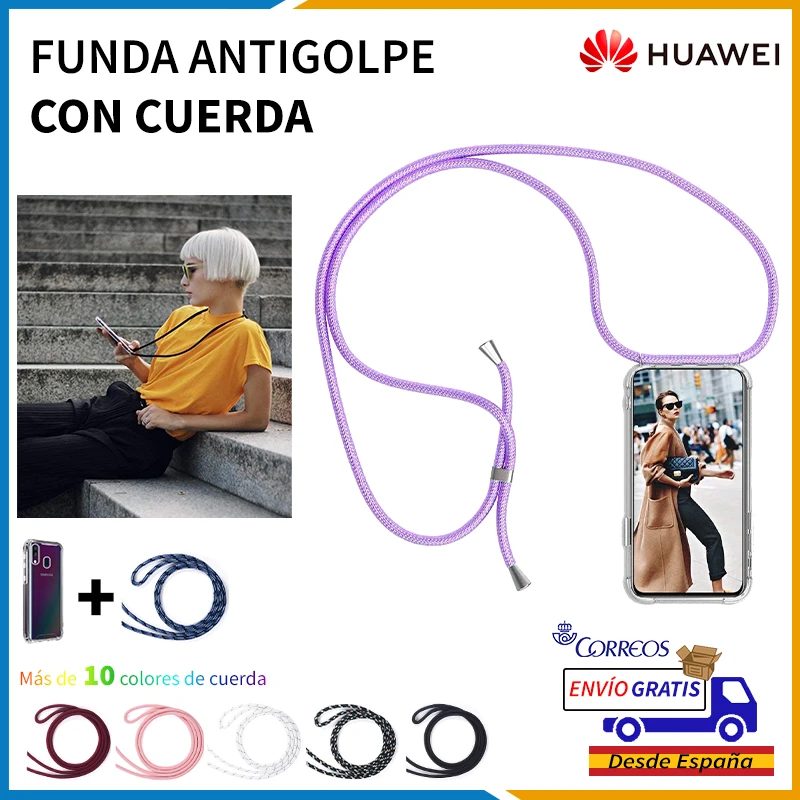 Rope Case Compatible with Huawei P20 P30 P40 P Smart 2019 Mate 20 lite Nova Pro Lite Cover Transparent Soft TPU