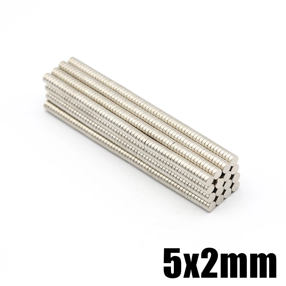 

20/50/100/200/500Pcs 5x2 NdFeB Neodymium Magnet Super Powerful Small Round 5mmx2mm Permanent Disc Magnetic imanes 5*2