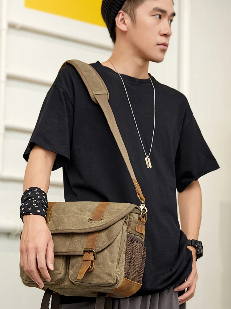 Сумка для камеры T &amp YFOTOP из промасленой кожи водонепроницаемая на одно плечо