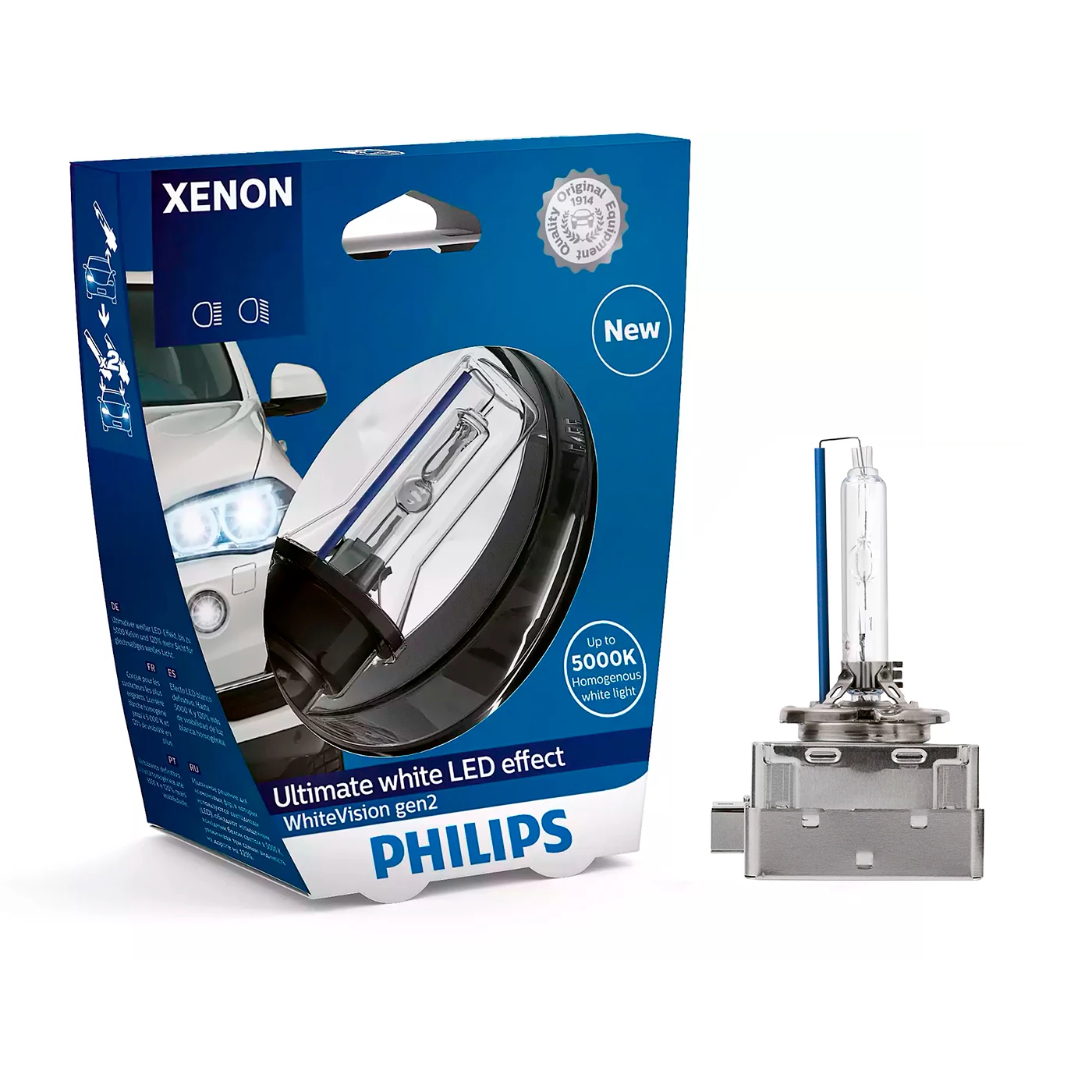 Лампа ксеноновая Philips Xenon WhiteVision gen2 D3S 42V 35W PK32d-5, 1 шт.  (блистер) (art.: 3920ba64bd58d) - 3920ba64bd58d