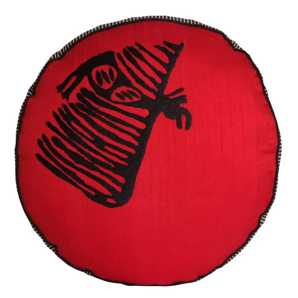 Подушка ручной работы вышивка шелк домашний декор птица мотив вышитый