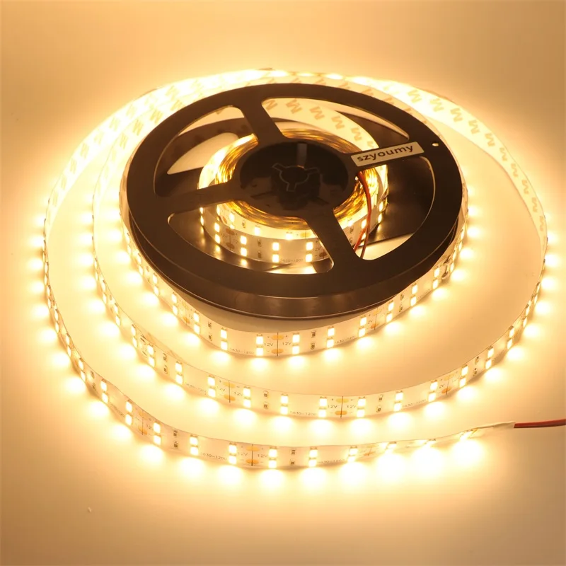 

SZYOUMY 100m LED Strip 5630 DC12V Flexible Light Double Row 120leds Non-waterproof Warm White White color free shipping