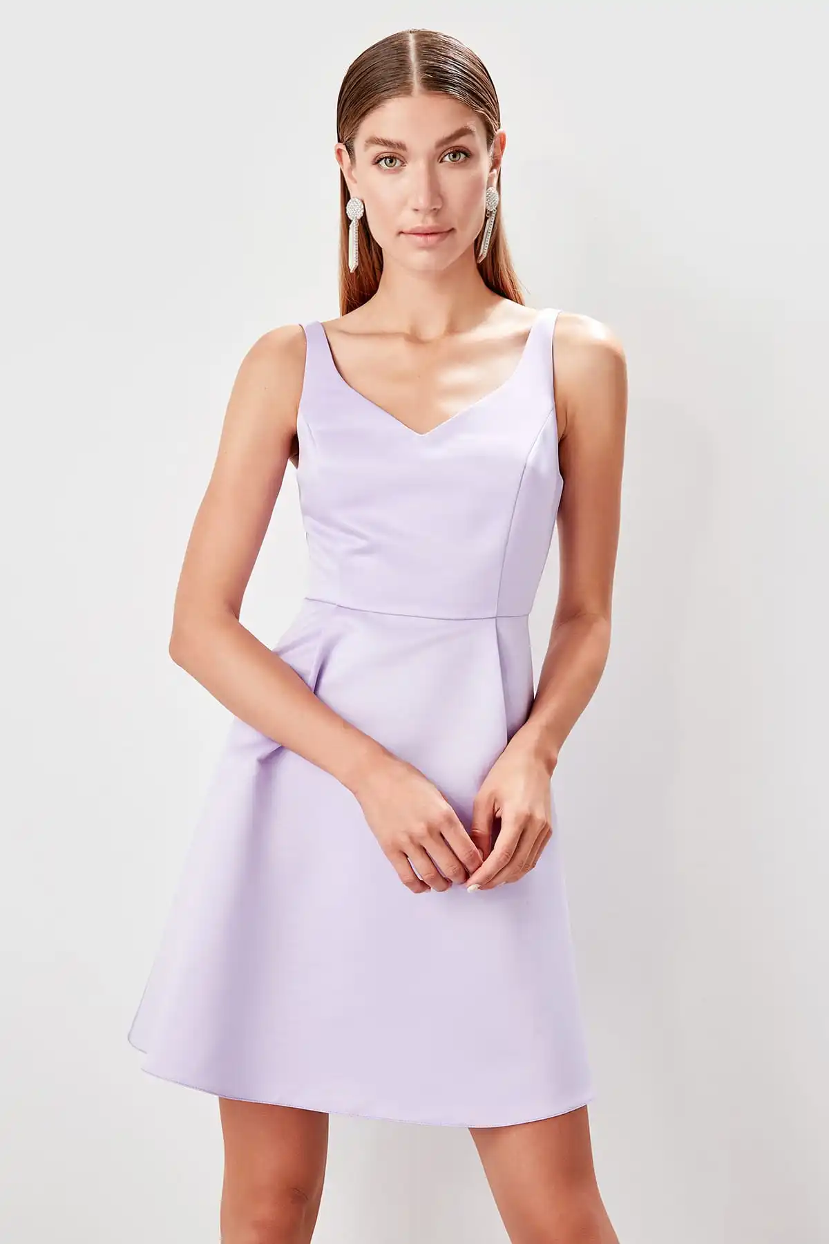 Trendyol атласное платье TPRSS19EL0295|Женские платья| |