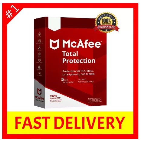 

McAfee Total Protection 2021 | 1 Device | 5 Years | Windows | Original Key Protection | Multilingue | All Country