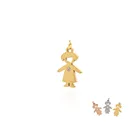 Позолоченный Кулон Micropav с изображением персонажа из кубического циркония, ожерелье с милым персонажем сделай сам, ювелирные изделия, аксессуары для браслетов 22x12, 5x1,8 мм