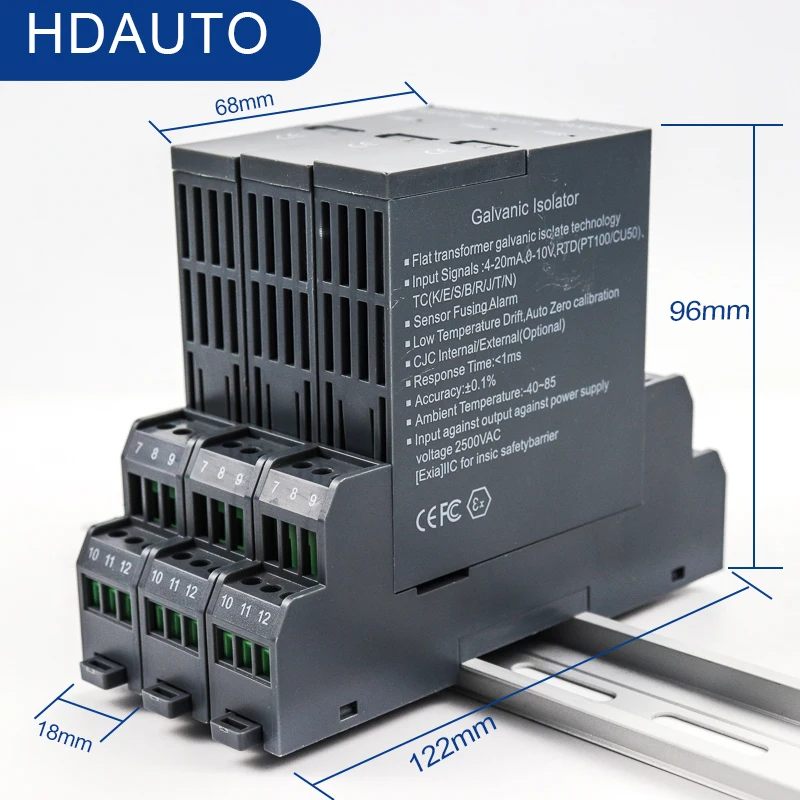 Изолированный преобразователь передатчика от 010 В 05 до 420 мА 4 20 разветвитель