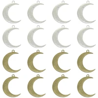 6pcs wholesale two color moon crescent charms alloy metal pendants for diy handmade jewelry accessories making 4333mm