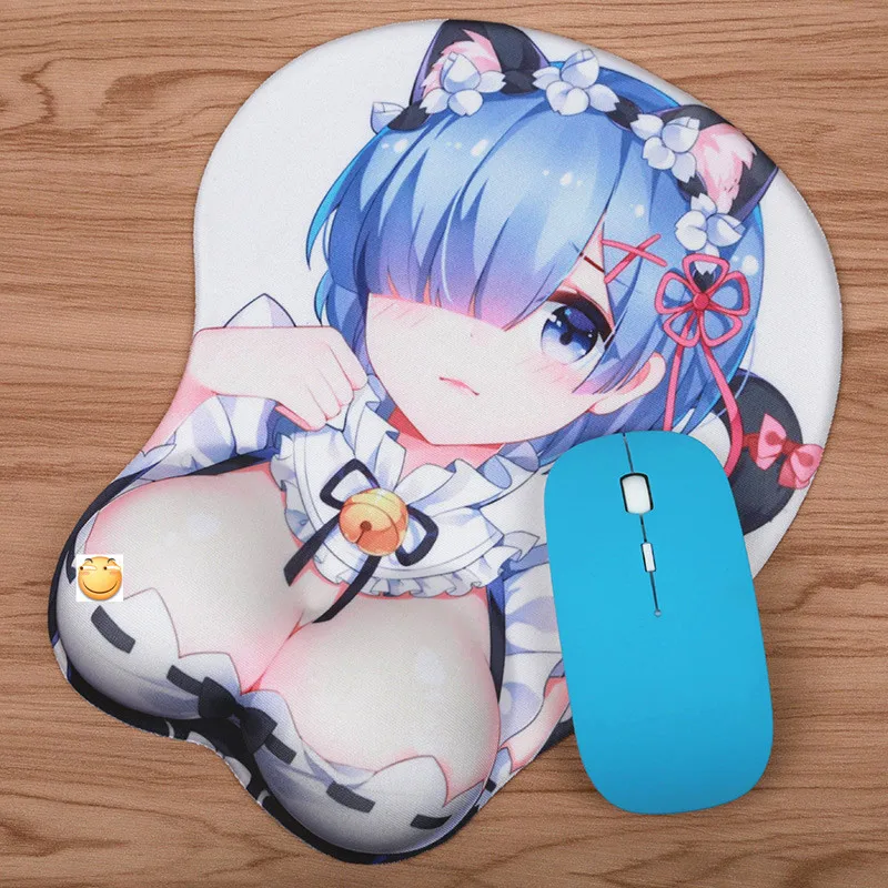 

Rem 3D Mouse Pad Anime Sexy Wrist Rest Gaming Mousepad Cartoon Cute Silicone Table Notebook Laptop Computer Office Mat