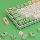 Набор ключей Epomaker в стиле ретро, зеленые колпачки для ключей, 134 клавиш, PG профиль, PBT, Набор колпачков для ключей сделай сам, механическая винтажная клавиатура