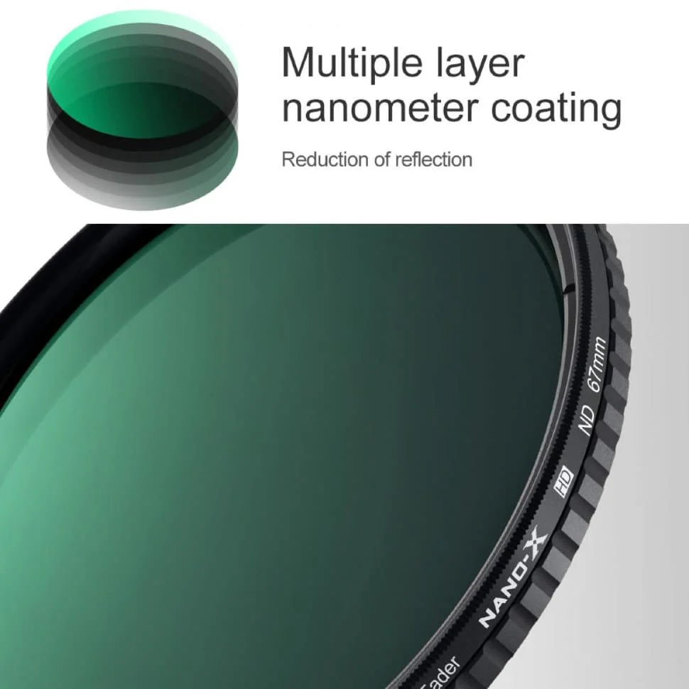 Светофильтр нейтральный K&ampF Concept 67 мм Nano L CPL+Variable Fader NDX ND2 - ND32 KF01.1140 | Электроника