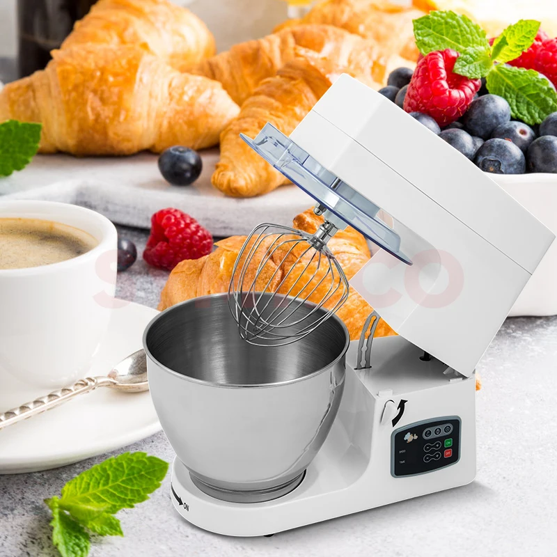 

Stand Mixer Stainless Steel Bowl 3-speed Kitchen Food Blender Cream Egg Whisk Cake Dough Kneader Bread Maker