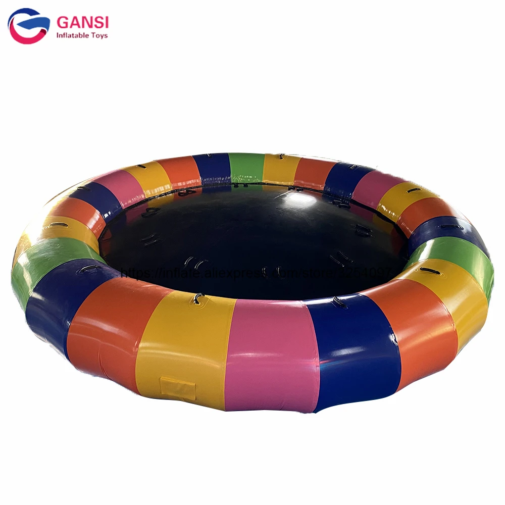 Durable inflatable flying disco boat 5m inflatable crazy UFO towable for water play equipment images - 6