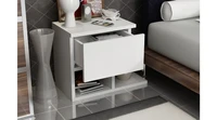 yasso footless white single drawer nightstand