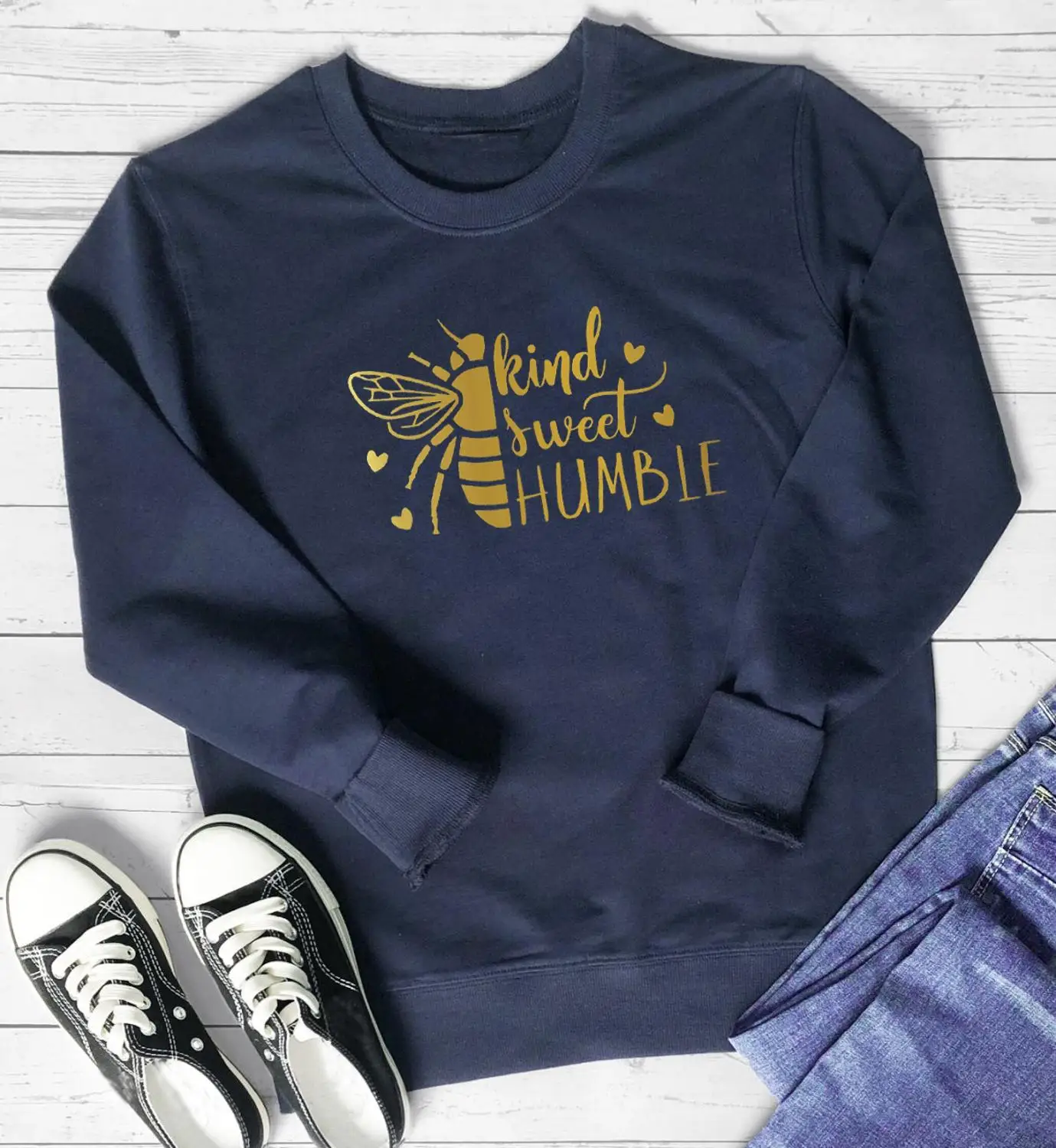 

Bee Kind Sweet Humble Christian Apparel religion women fashion unisex bee graphic sweatshirt vintage party hipster pullovers top