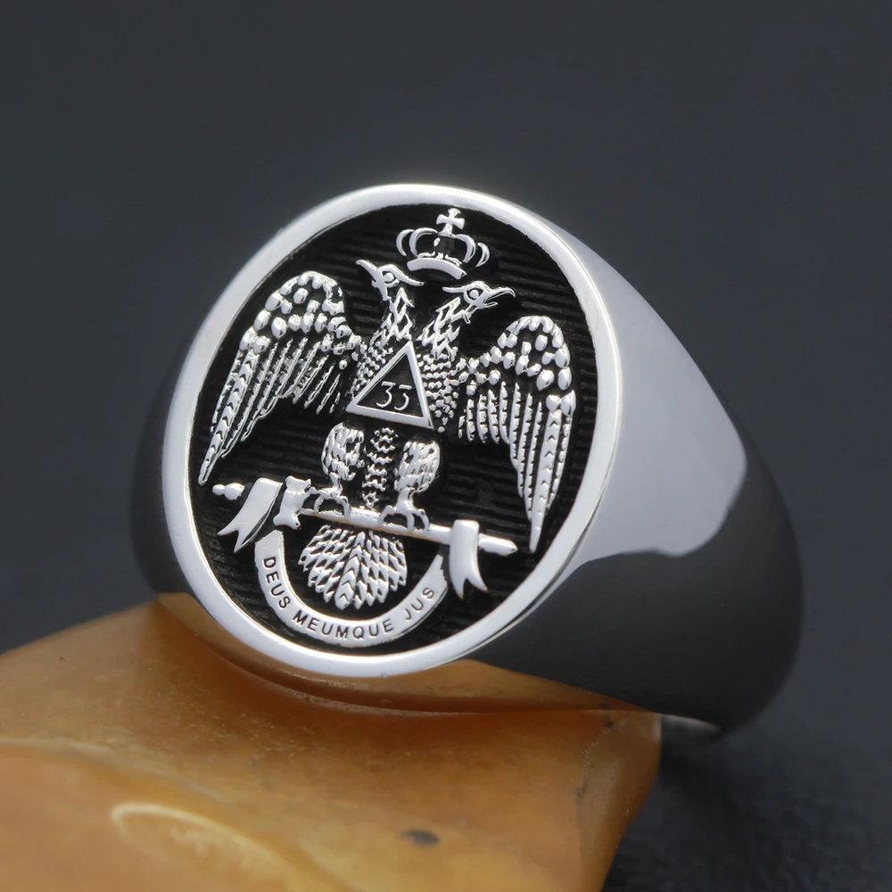 

The 33-й градусный масоны масонский шотландский ритм, светящееся серебряное кольцо