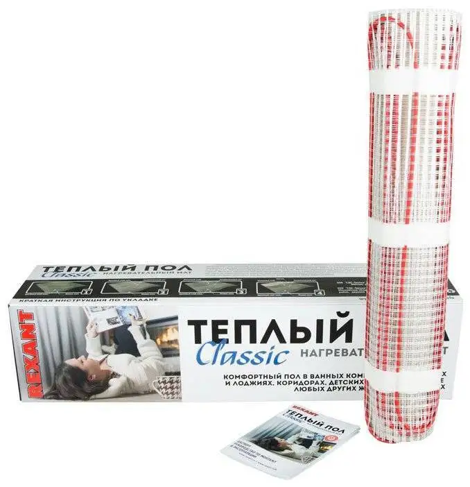 Тёплый пол (нагревательный мат) REXANT Classic RNX-11,0-1650 (площадь 11,0 м2 (0,5 х 22,0 м)), 1650  51-0520-2