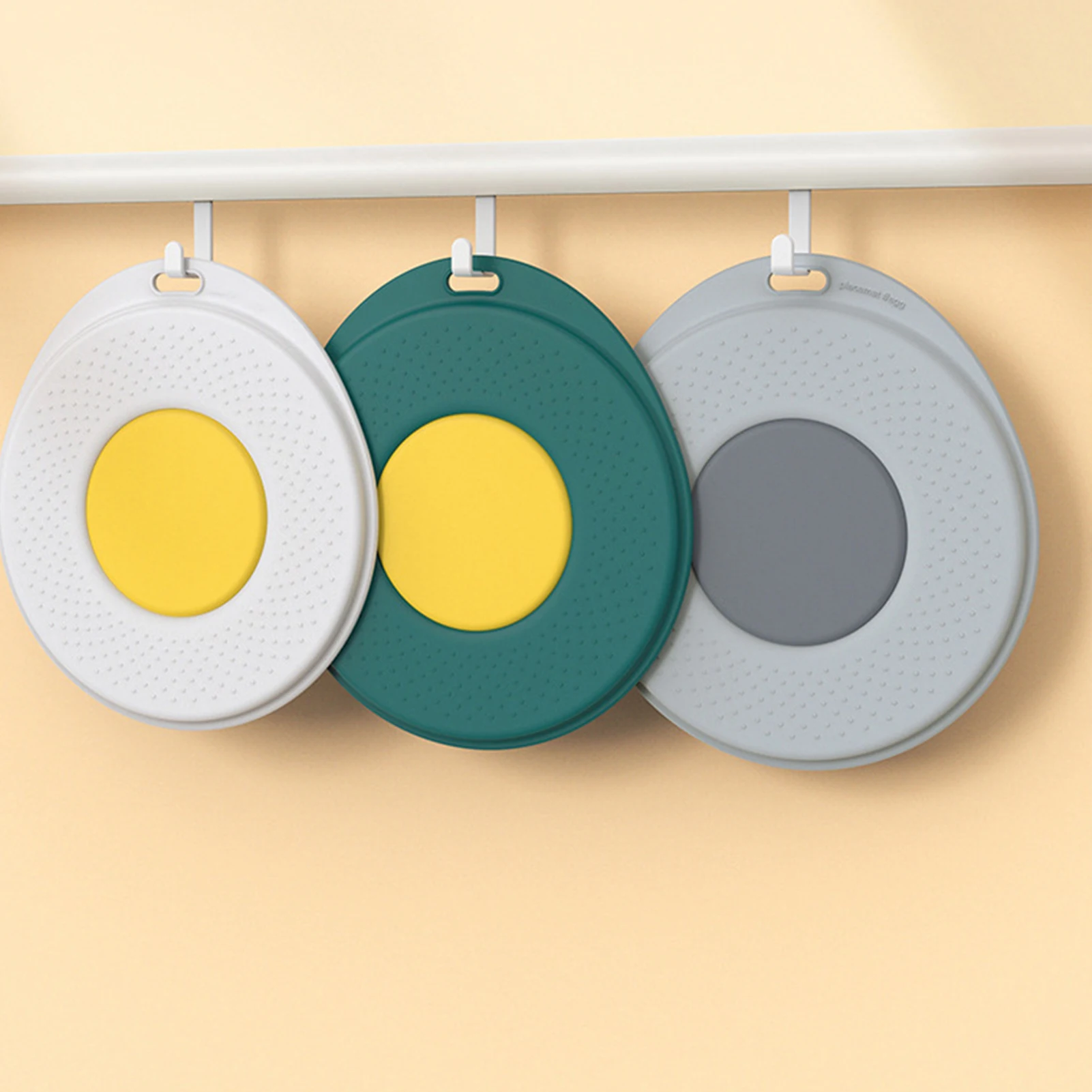 

Creative Fried Eggs Placemats Double-Layer Silicone Insulation Mats Pats Coaster Home Table Decoration Accessories