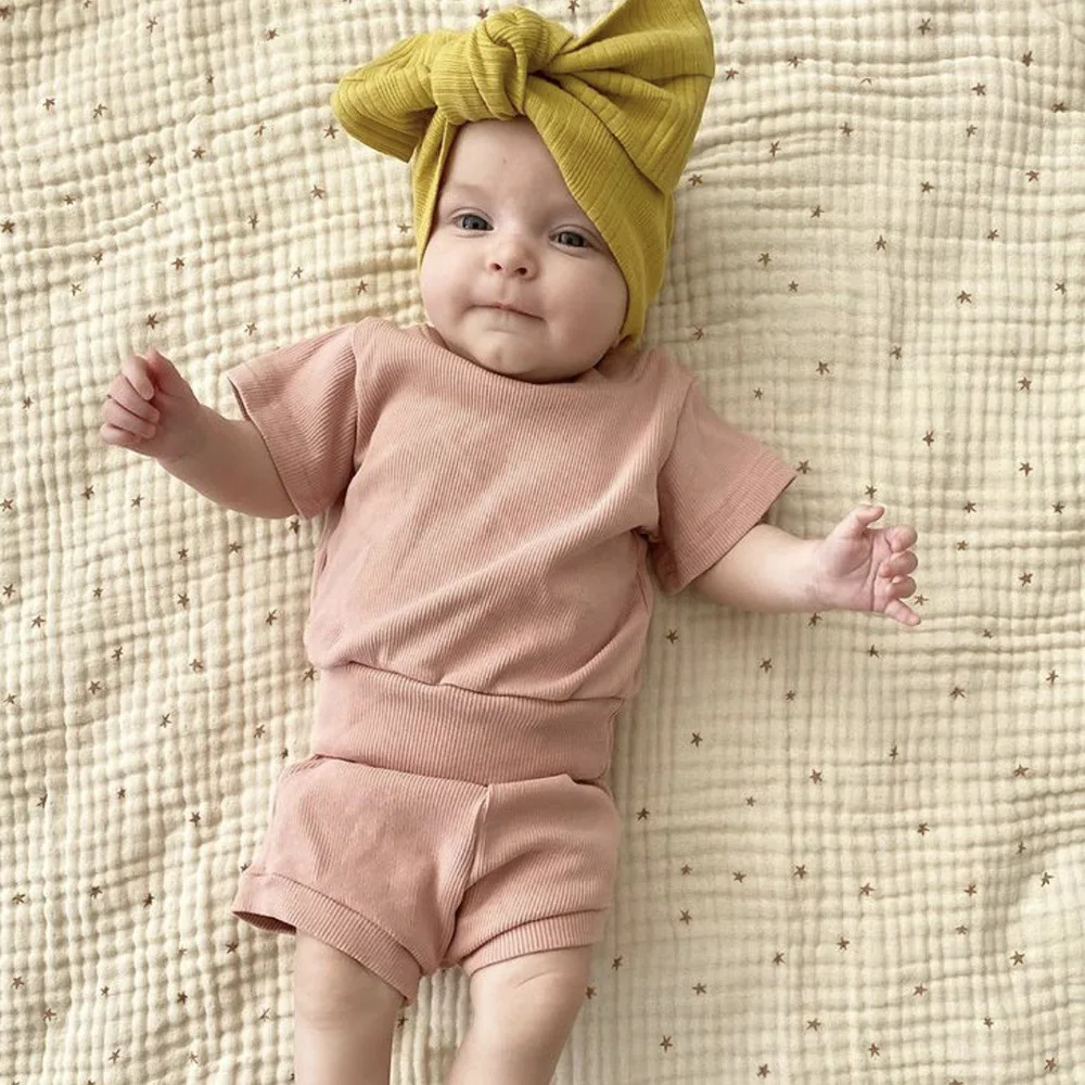 

Newborn Baby Clothes Lemon Print Baby Bodysuit Cute Baby Hat Toddler Boys Bodysuit Set baby Indoor Clothes