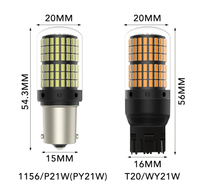 1156 P21W/PY21W T20 WY21W Bau15s 7440 3014 144SDM Led CanBus безотказный Универсальный Автомобильный DRL поворотник задний светильник s Реверсивный светильник