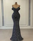 Элегантные вечерние платья-русалки для женщин, вечерняя одежда с блестками, 2021, дешевые официальные платья для выпускного вечера