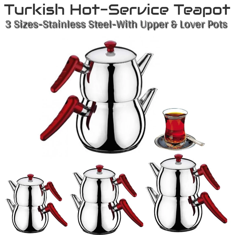Набор чайников из нержавеющей стали в турецком стиле наборы 3 разных размера на 4 6