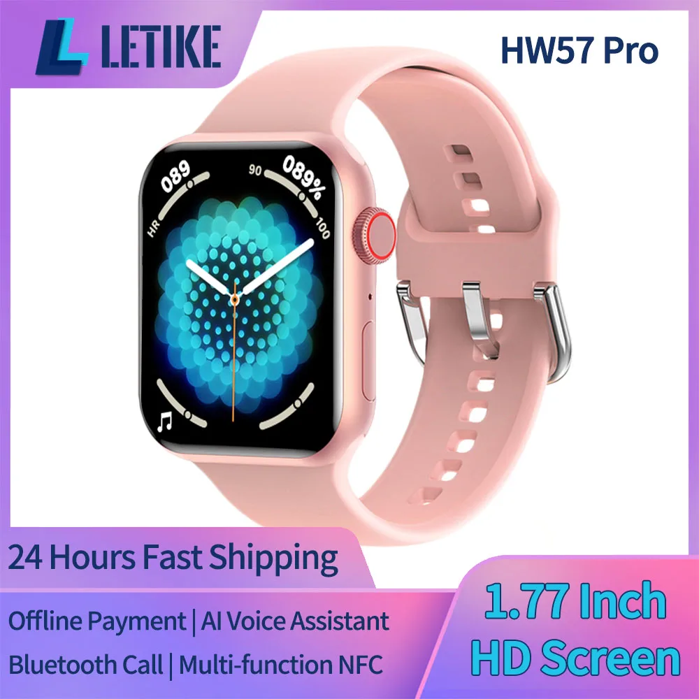 

Smartwatch NFC Series 7 Smart Watch Men Women Bluetooth Call Siri AI Voice Assistant HW57 Pro PK W57 IWO 13 Y68 HW22 W37 pro W26
