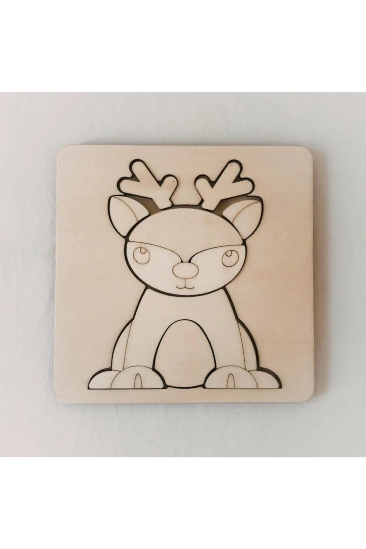 

Wooden Puzzle Deer Bear Duck Figure Paintable Wooden Jigsaw For Children Montessori Educational Creative Handmade Toys Kids