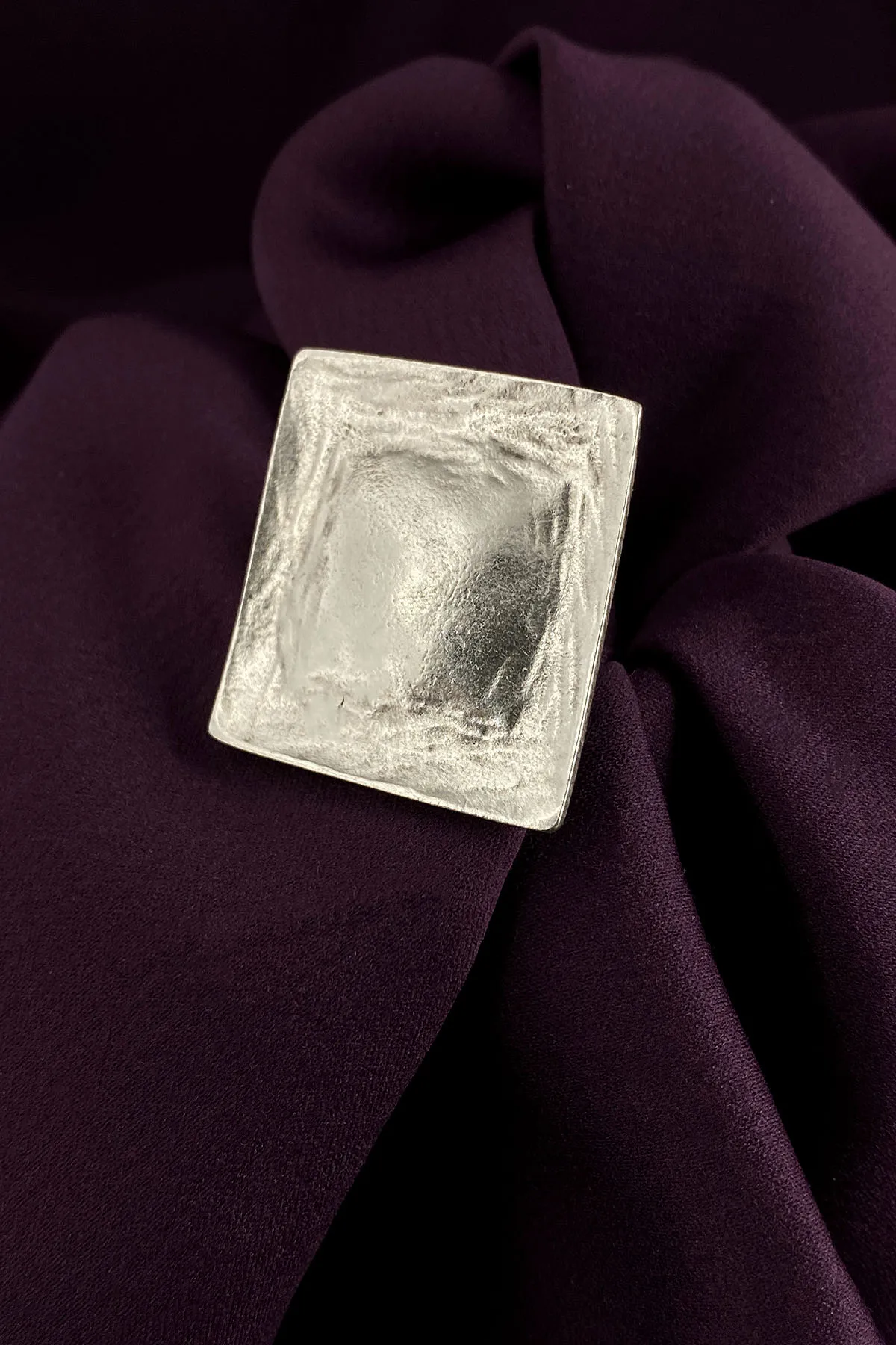 

Square Model Antique Silver Plated Adjustable Sized Ring
