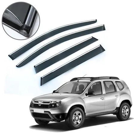 Защитные дефлекторы окон из хромированной стали для Dacia Duster, 4 шт., 2010-2017, автомобильные аксессуары.