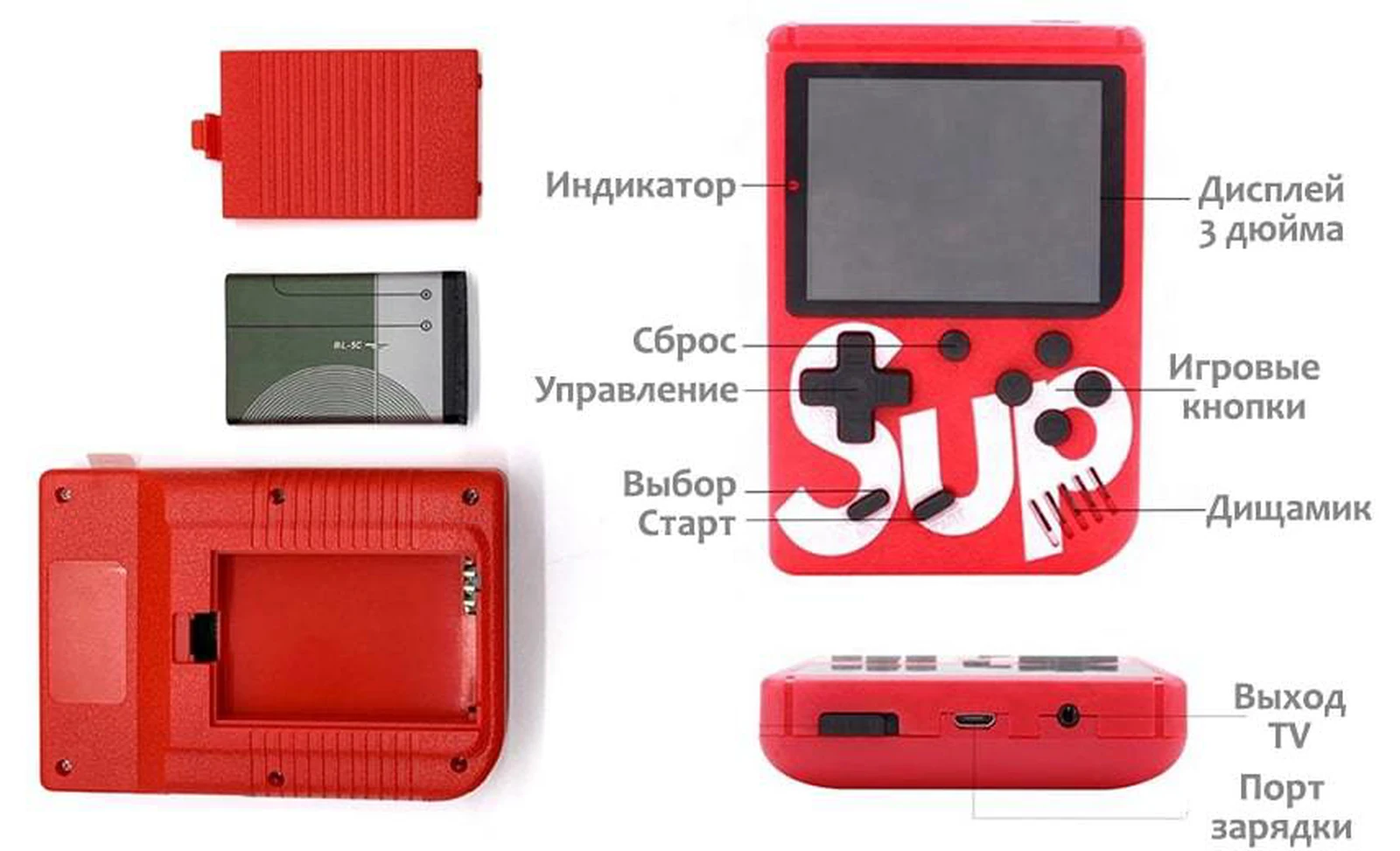 Game console Dendy with joystick sup game 400 built-in games in one device | Электроника