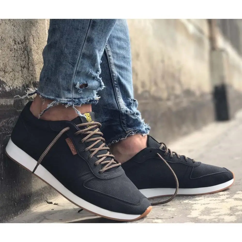 

Knack Daily 002 New Season Men's Shoes Artificial Leather Lace-up Casual Chaussures Pour Hommes Sneakers Model Comfortable Flexible Zapatos De Hombre Fashion Wedding Orthopedic Walking Sports Lightweight Odorless
