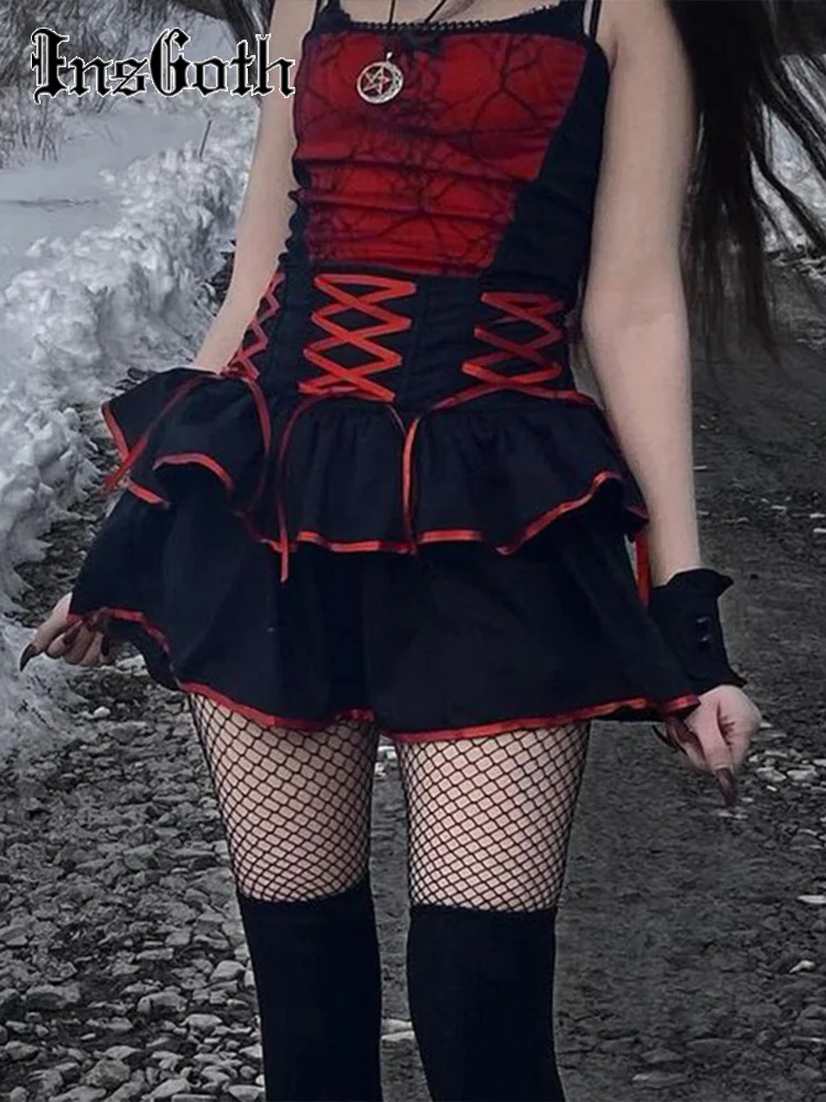 Юбка-мини в готическом стиле с завышенной талией трапециевидная | Женская одежда