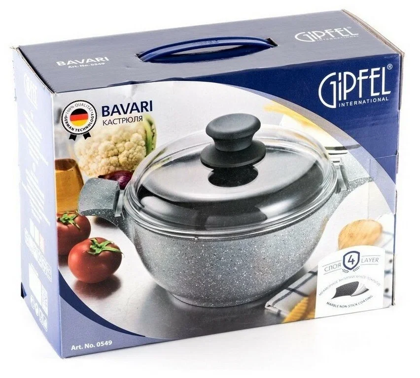 Кастрюля Gipfel Bavari с крышкой | Дом и сад