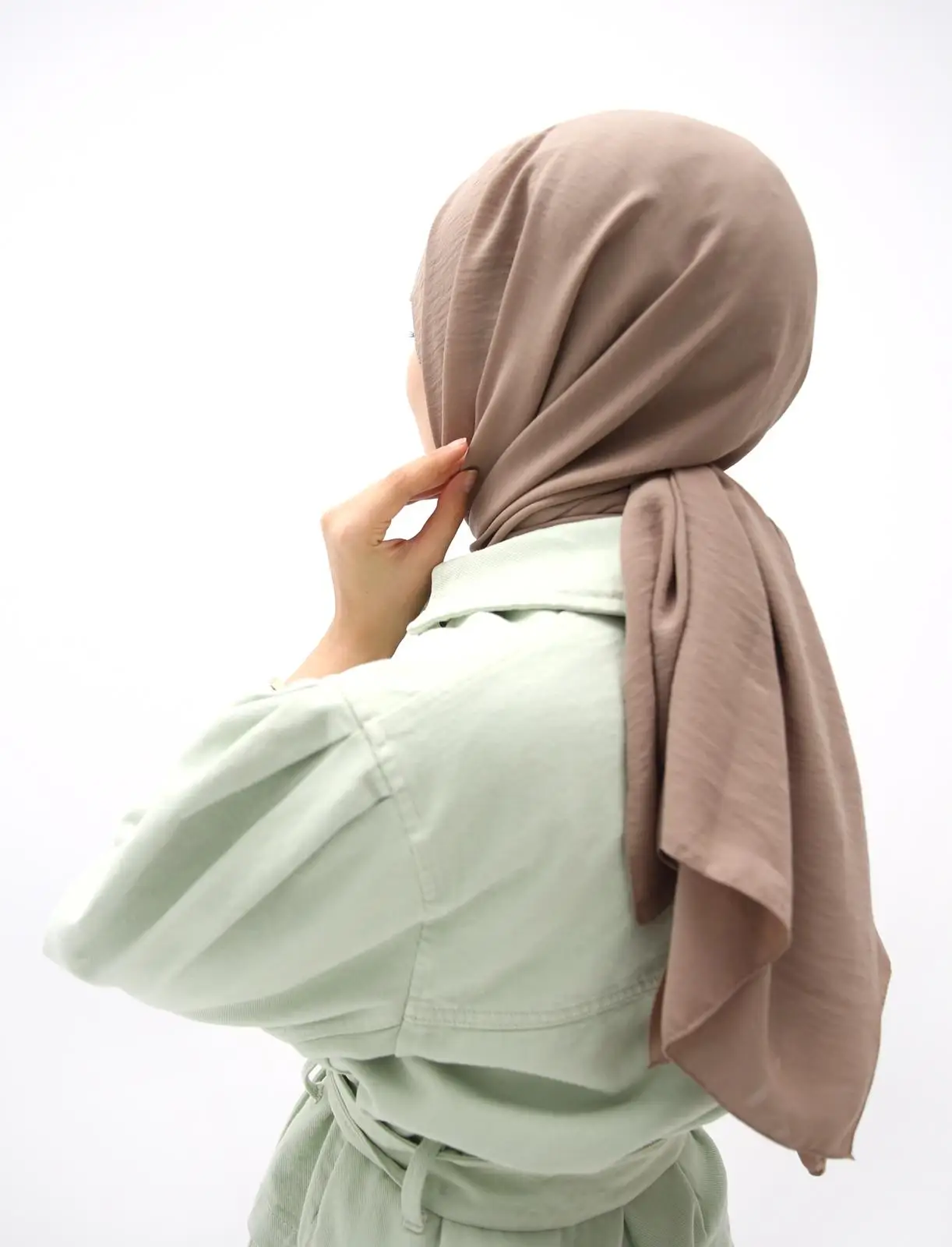 

Women Hijab Shawl Cotton Plain Stretchy Muslim Dress