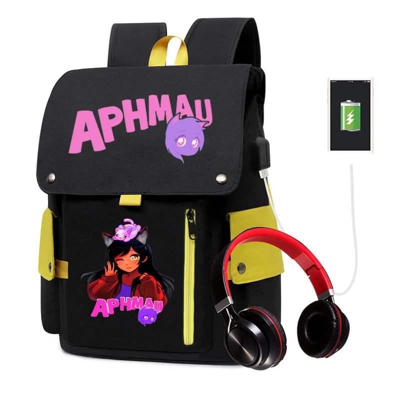 

Aphmau printed trendy men's backpack capacity middle school students outdoor 2022 new student bag