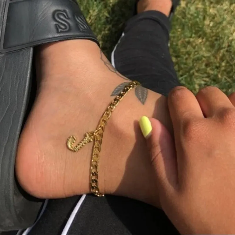 A Z первоначального анклет с буквами для женщин аксессуары из нержавеющей стали