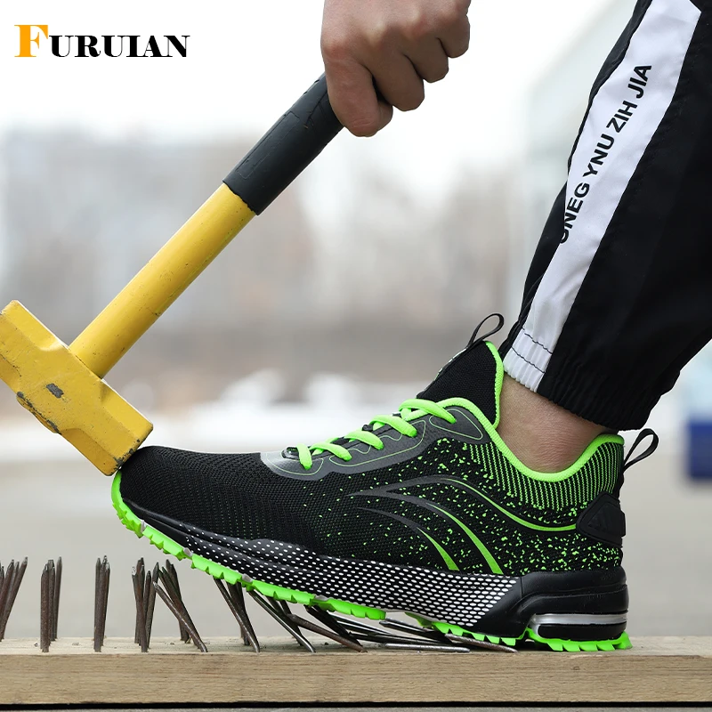 Дышащая защитная обувь Furuian неразрушаемая для мужчин и женщин Мужская со