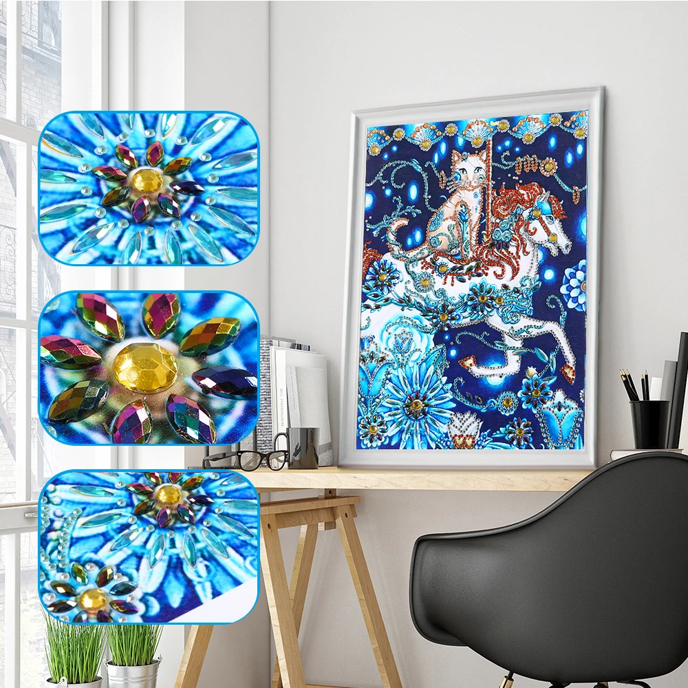 

5D Diamond Painting Animal Cat and Special Shaped Rhinestone Bird Diamond Embroidery Cross Stitch Mosaic Home Decoration