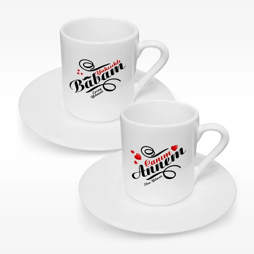 

Personalized Dual Mother & Father Turkish coffee Cup Pad-6