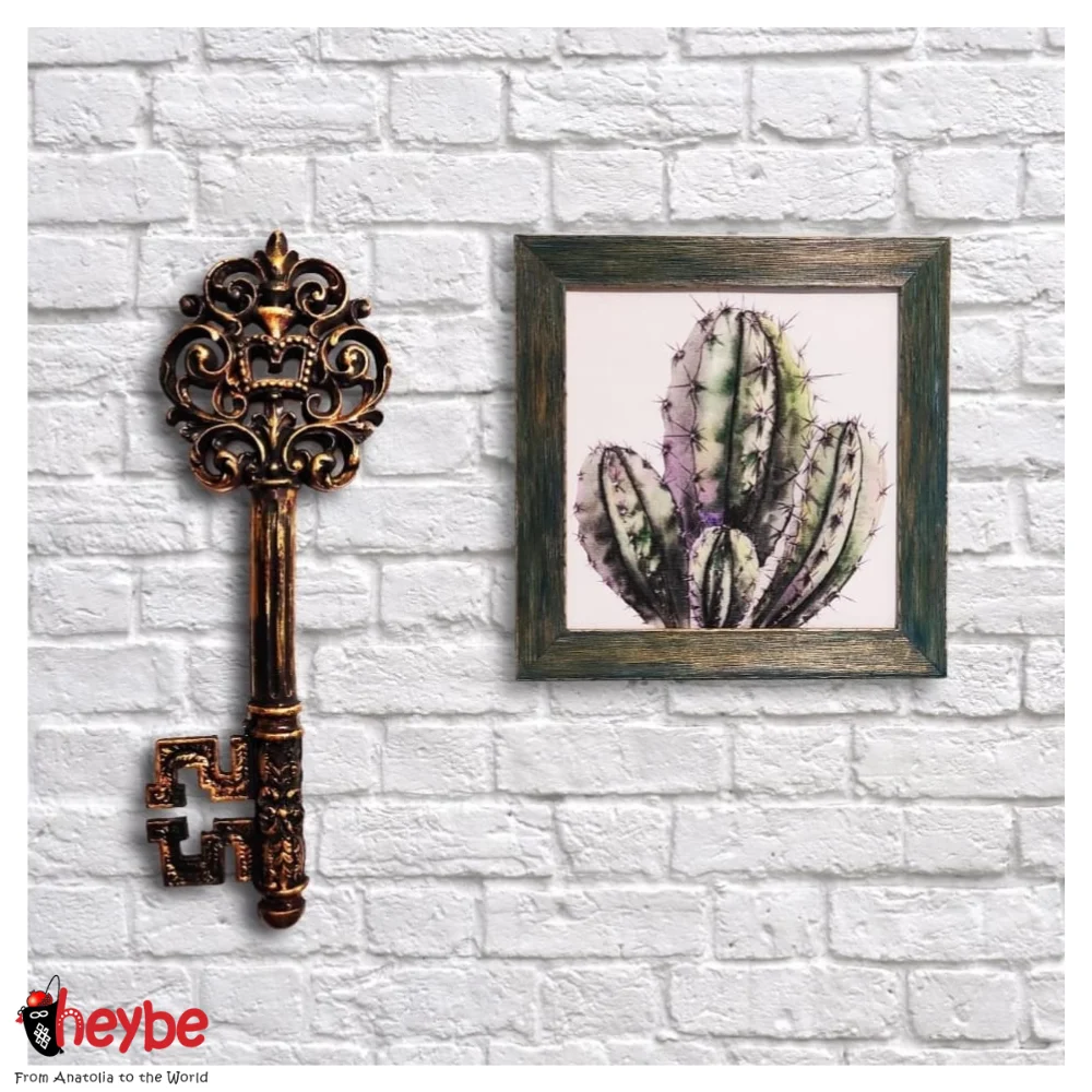 Ручная работа 3D Античная дверь Ключ Настенная статуя Аксессуары для украшения