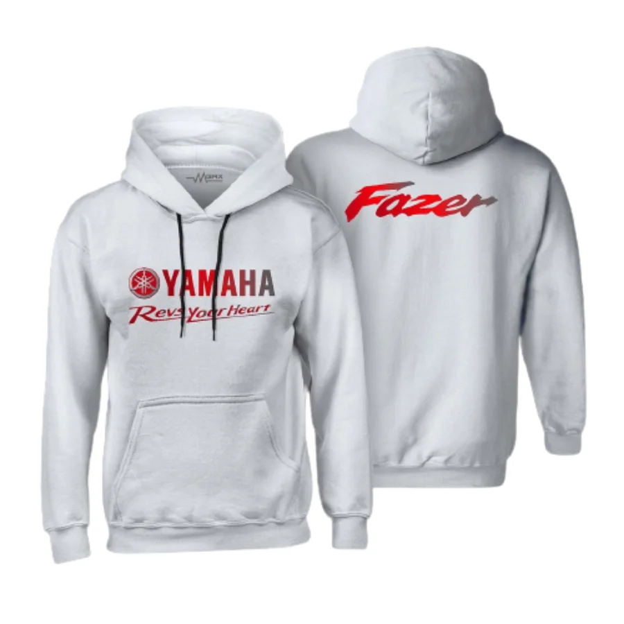 

New Fashion Spring Season Men's Hooded Sweatshirt with Yamaha Fazer Printed Hoodie Thick Hooded Sweatshirt Cotton Black