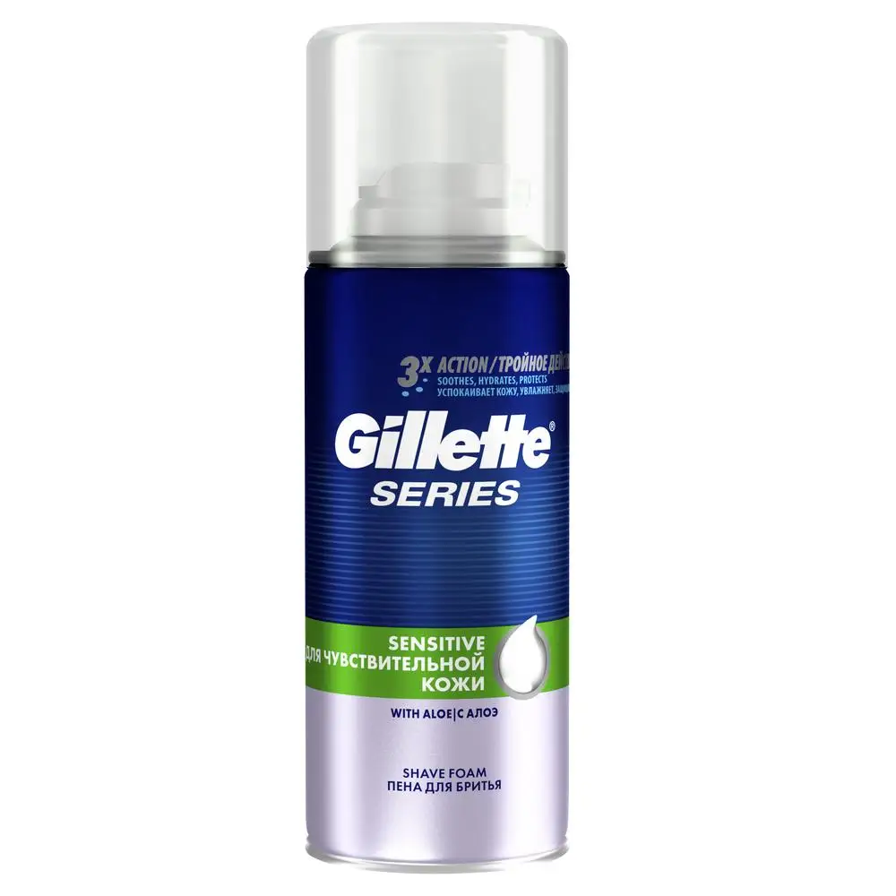 Пена для бритья Gillette Series Для чувствительной кожи 100 мл. | Красота и здоровье