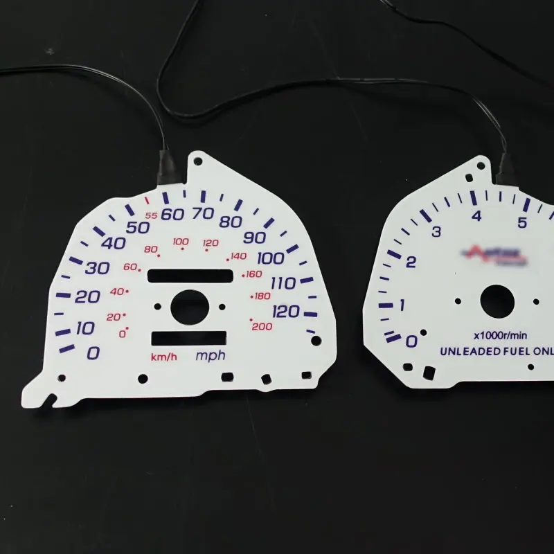 DASH EL Glow Gauge для CRX 1990 1991 руководство по версии США обратное свечение белого лица