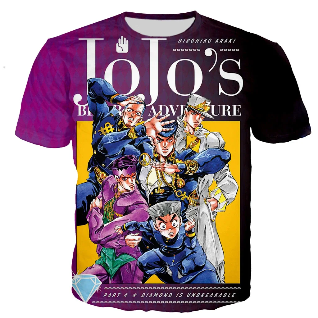 

Anime JoJo's Bizarre Adventure 3D Printed T-shirt Kids Fashion Casual T-shirts Harajuku Style T-shirt Streetwear Tee Tops