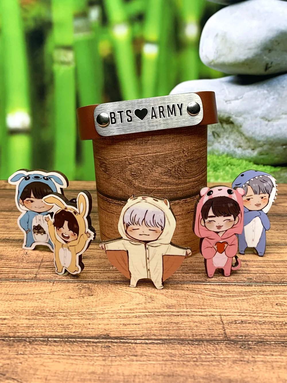 Кожаный браслет на руку BTS ARMY KPOP с лазерной гравировкой